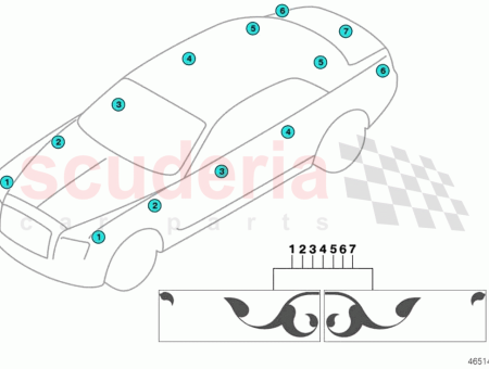 Photo of POCHOIR MOTIF AILE AVANT DROITE AVANT…