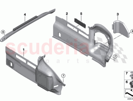 Photo of GARNITURE DE COFFRE ARRI RE DROITE…