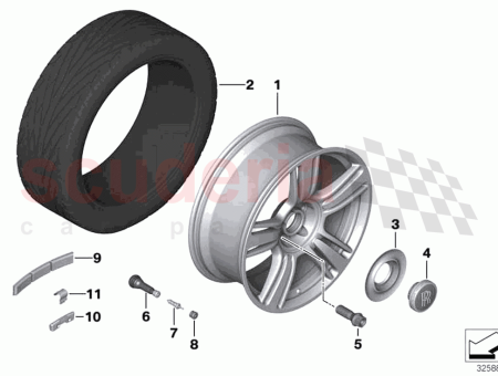 Photo of ROUE DISQUE EN ALLIAGE L GER FORG BICOLORE…