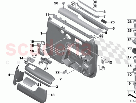 Photo of SUPPORT PANNEAU DE GARNITURE DE PORTE ARRI RE…