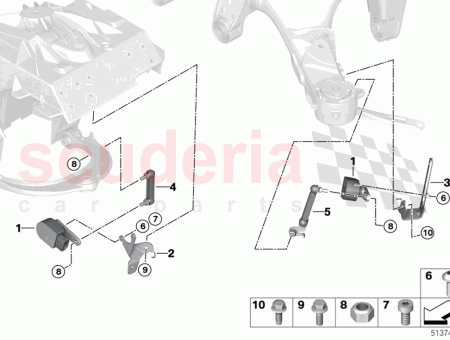 Photo of SUPPORT POUR CAPTEUR DE HAUTEUR DE CAISSE AVANT…