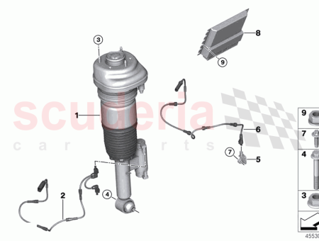Photo of JAMBE DE FORCE SUSPENSION PNEUMATIQUE ARRI RE GAUCHE…