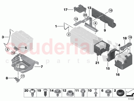 Photo of SUPPORT PLATEAU DE BATTERIE 61 21…