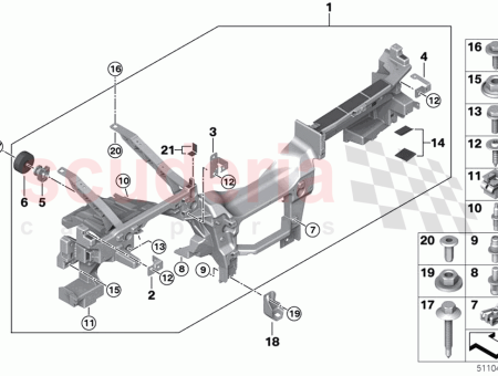 Photo of Support instrument panel centre 51 45…