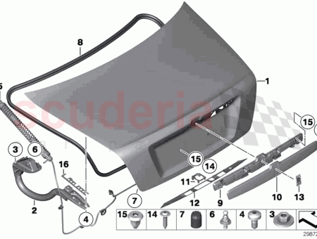 Photo of BAGUETTE D HABILLAGE COUVERCLE DE COFFRE HAYON…