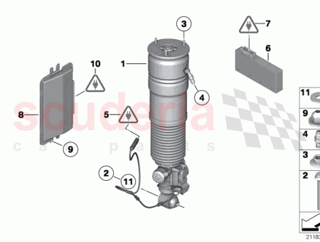 Photo of JAMBE DE FORCE SUSPENSION PNEUMATIQUE ARRI RE GAUCHE…