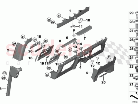 Photo of GARNITURE POUR HAUT DE CLOISON ARRI RE…