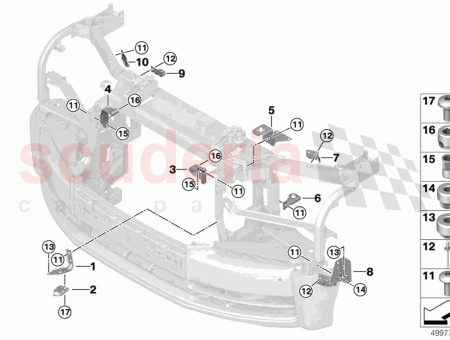 Photo of SUPPORT GRILLE DE RADIATEUR SUP RIEUR GAUCHE…