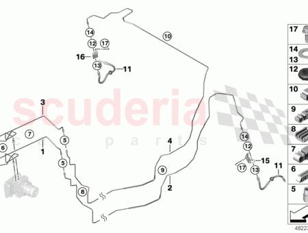 Photo of HOLDER BRAKE HOSE REAR LEFT…