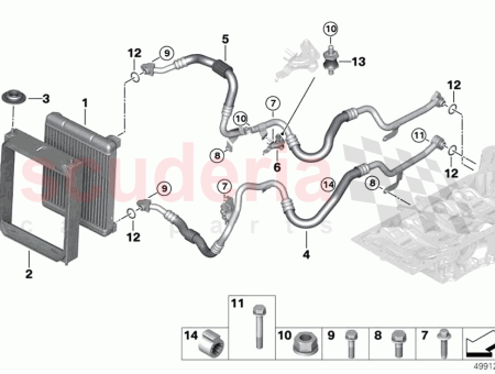 Photo of SUPPORT POUR LIGNE DE REFROIDISSEMENT D HUILE MOTEUR…