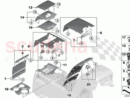 Photo of GARNITURE CENTRALE DE LA CONSOLE ARRI RE…