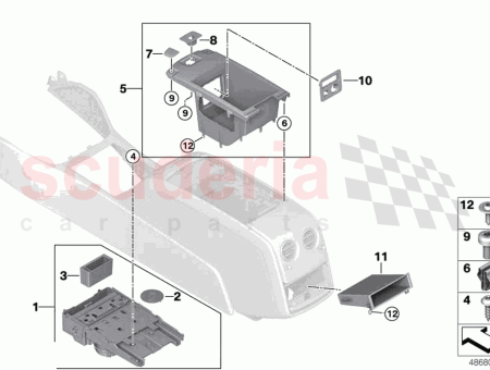 Photo of PLATEAU DE RANGEMENT ODDMENTS CONSOLE CENTRALE ARRI RE…