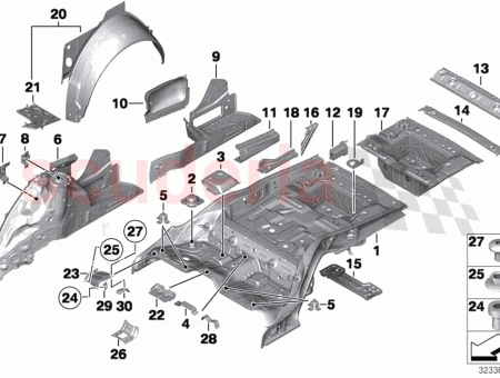 Photo of SUPPORT PANNEAU DE PLANCHER ARRI RE…