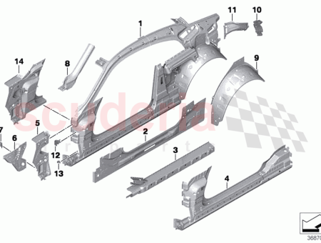 Photo of LONGERON DE CADRE INT RIEUR GAUCHE…