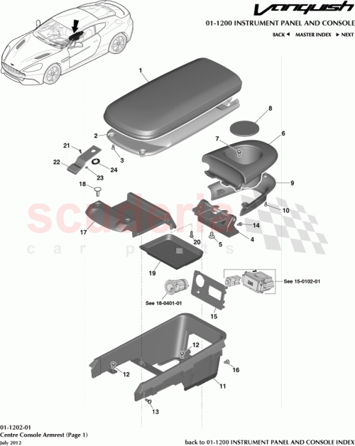 Part Diagram for Aston Martin DD33-244487-AA