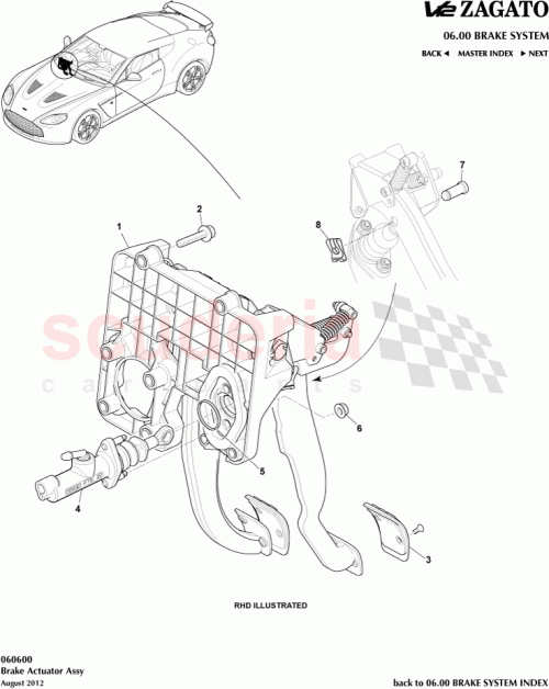 Part Diagram for Aston Martin 9G43-2D042-AA