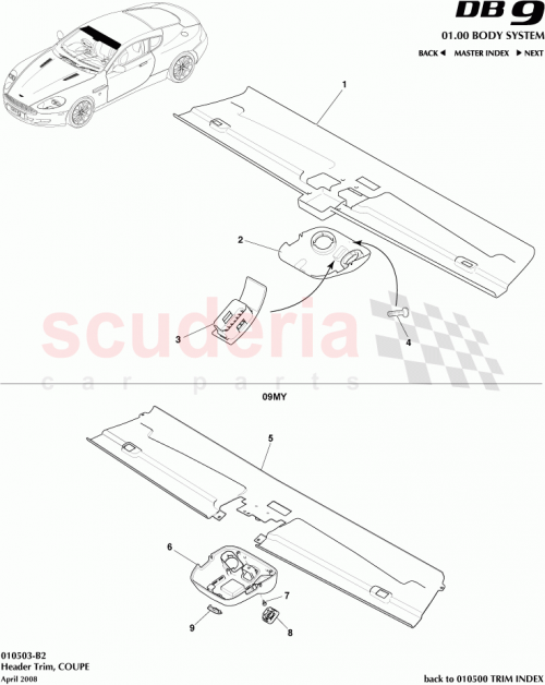 Part Diagram for Aston Martin 8D33-03409-AFW