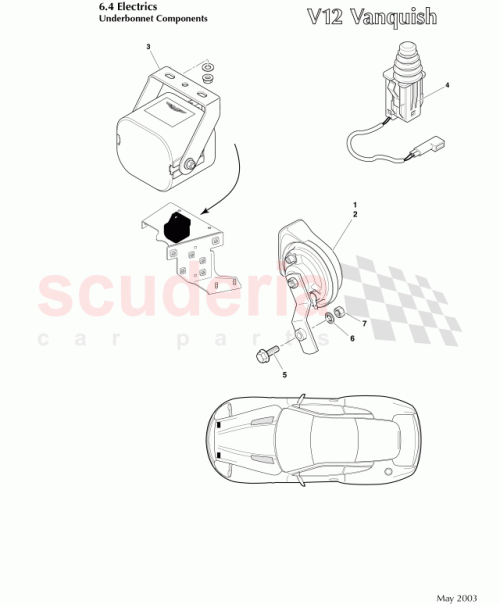 Part Diagram for Aston Martin 691024