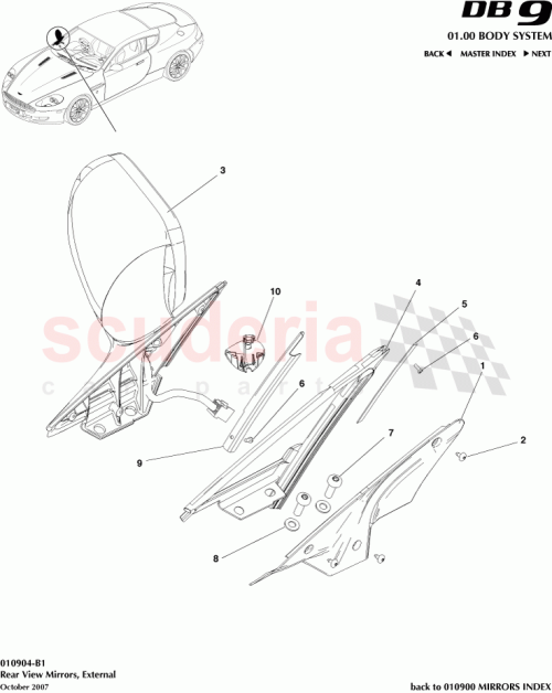 Part Diagram for Aston Martin 4G43-17683-BE