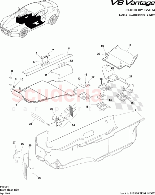 Part Diagram for Aston Martin 6G33-831236-AAW