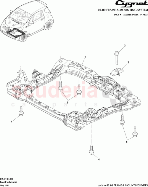 Part Diagram for Aston Martin 91673-J1065