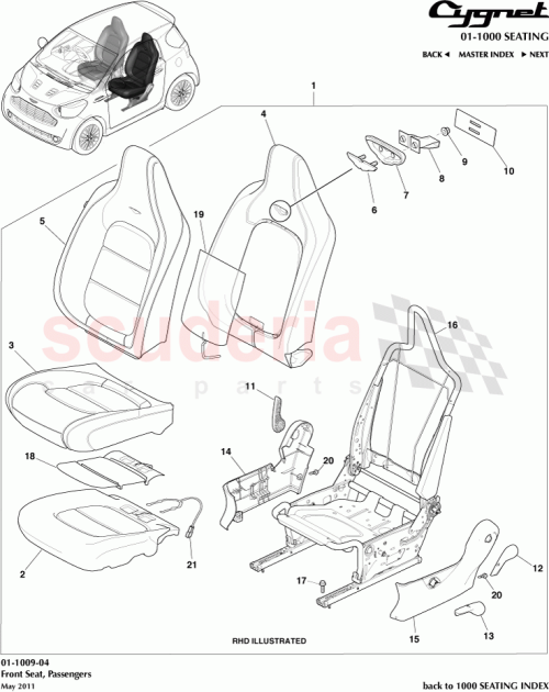 Part Diagram for Aston Martin 72507-74020-C0