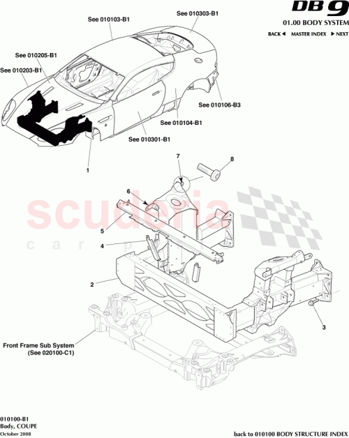 Part Diagram for Aston Martin 8D33-M11B24-AA