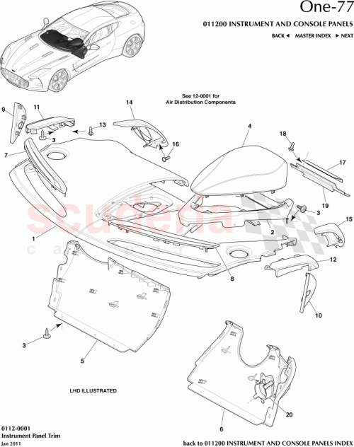 Part Diagram for Aston Martin 12023-14-6307-LC