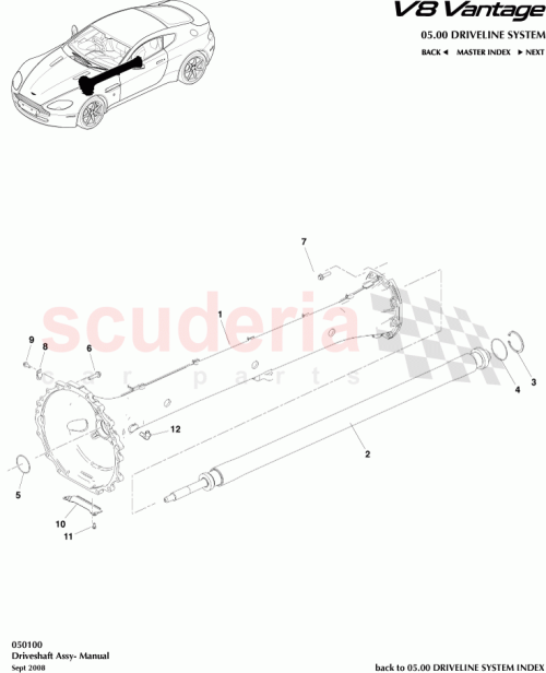 Part Diagram for Aston Martin 6G33-8741-AA