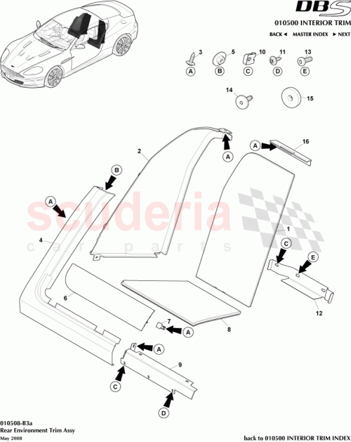Part Diagram for Aston Martin 8D33-310A84-AB