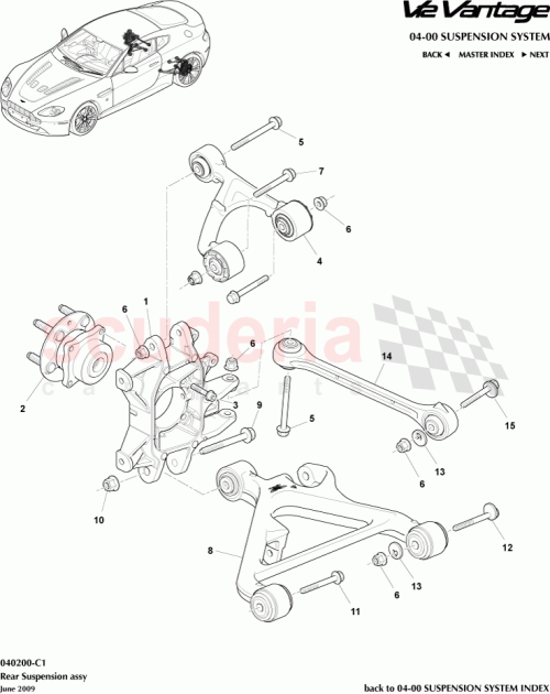 Part Diagram for Aston Martin AD23-5A970-AA