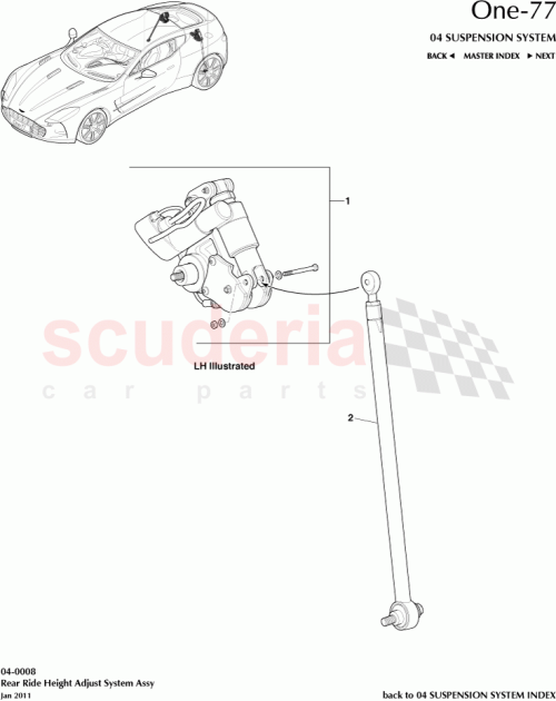 Part Diagram for Aston Martin 12023-12-1076-AA