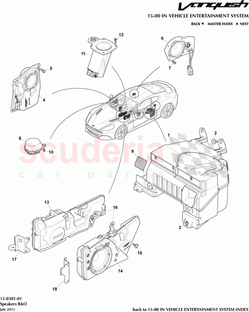 Part Diagram for Aston Martin CD33-18D801-BC
