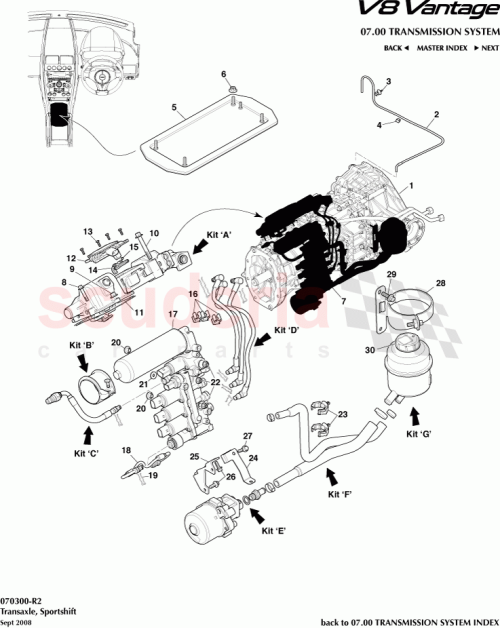 Part Diagram for Aston Martin 6G33-7J269-AB