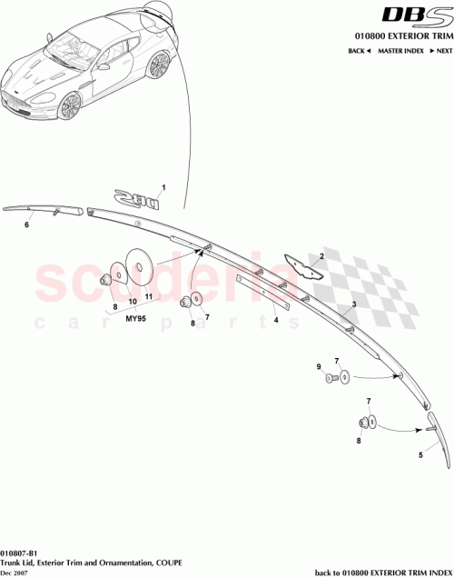 Part Diagram for Aston Martin 8D33-001B40-AA