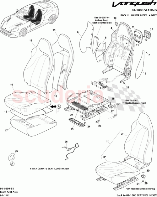 Part Diagram for Aston Martin CD33-14D698-AB