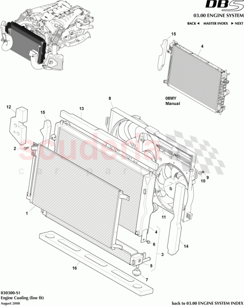 Part Diagram for Aston Martin CG43-8N301-AA