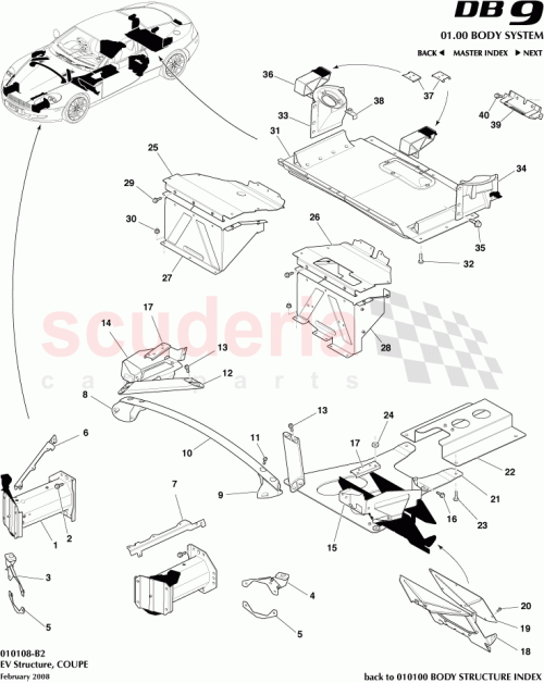 Part Diagram for Aston Martin 4G43-108A87-CA