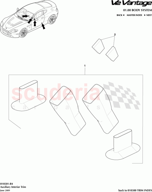 Part Diagram for Aston Martin 6G33613A68AA