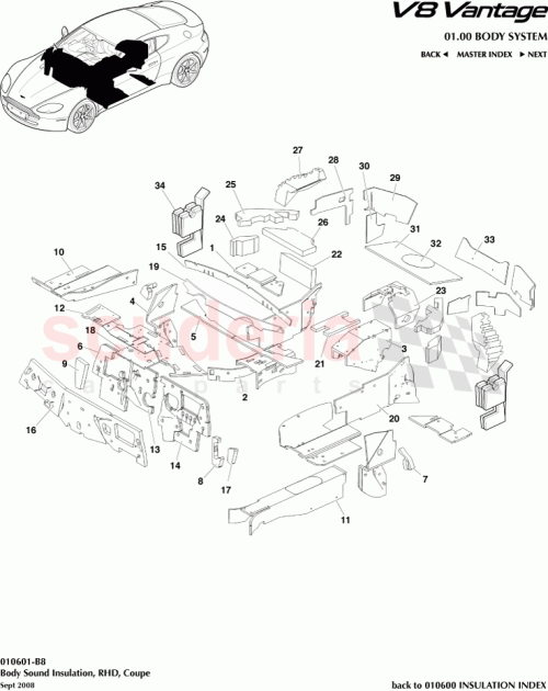 Part Diagram for Aston Martin 6G33-14N045-BE