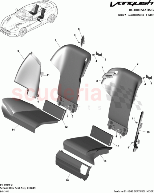 Part Diagram for Aston Martin CD33-60595-AAW