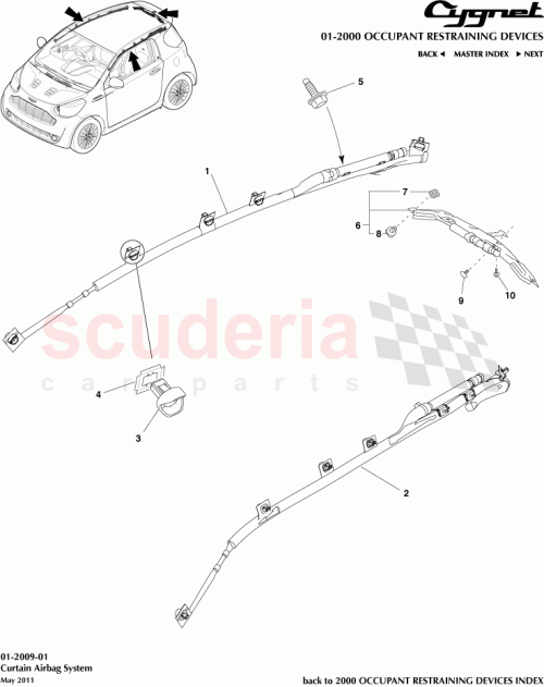 Part Diagram for Aston Martin 62170-74020