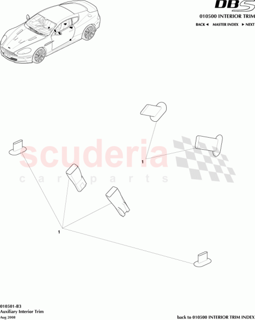Part Diagram for Aston Martin 4G43613A68AAW