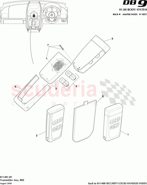 Part Diagram for Aston Martin 8D33-19H478-AA