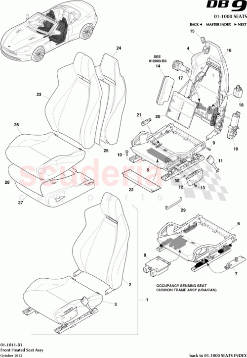 Part Diagram for Aston Martin CG43-60009-ADW