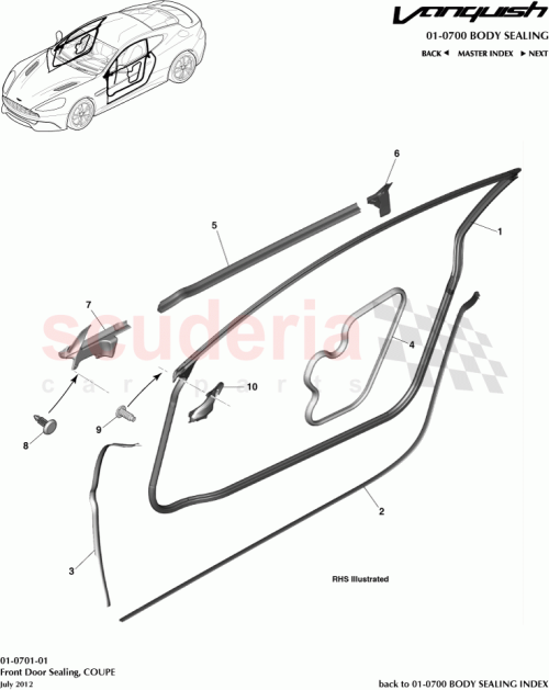 Part Diagram for Aston Martin CD33-C02564-AD
