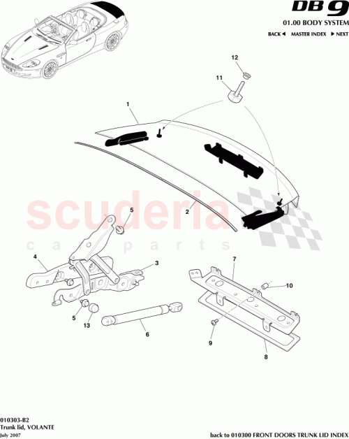 Part Diagram for Aston Martin 4G43-77-10613
