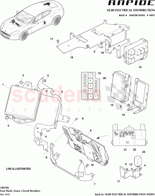 Part Diagram for Aston Martin AD43-14A301-BB