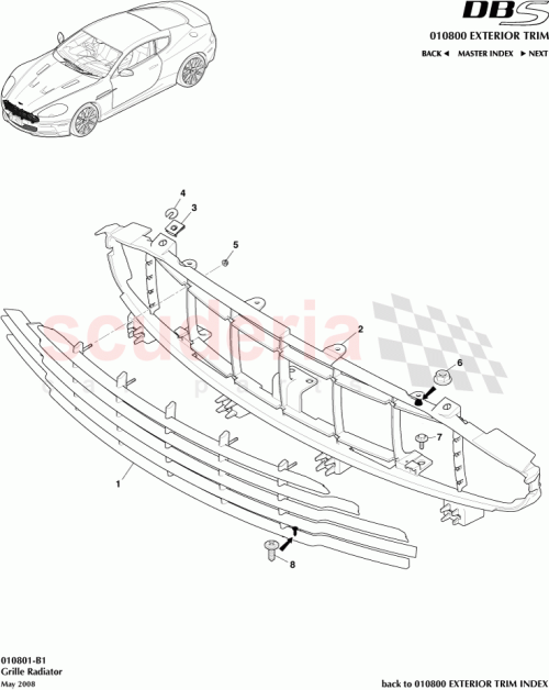 Part Diagram for Aston Martin 8D33-8A100-BA