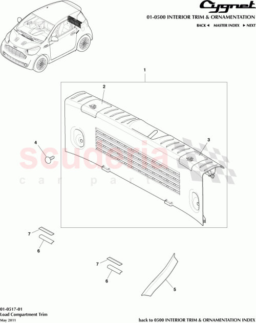 Part Diagram for Aston Martin 4G43-AWR4646L-AA
